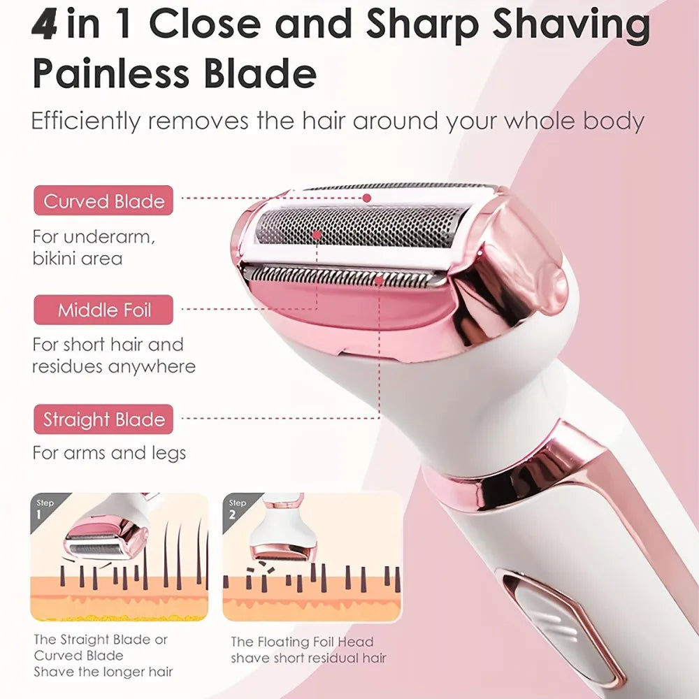 4-in-1 body and facial hair trimmer