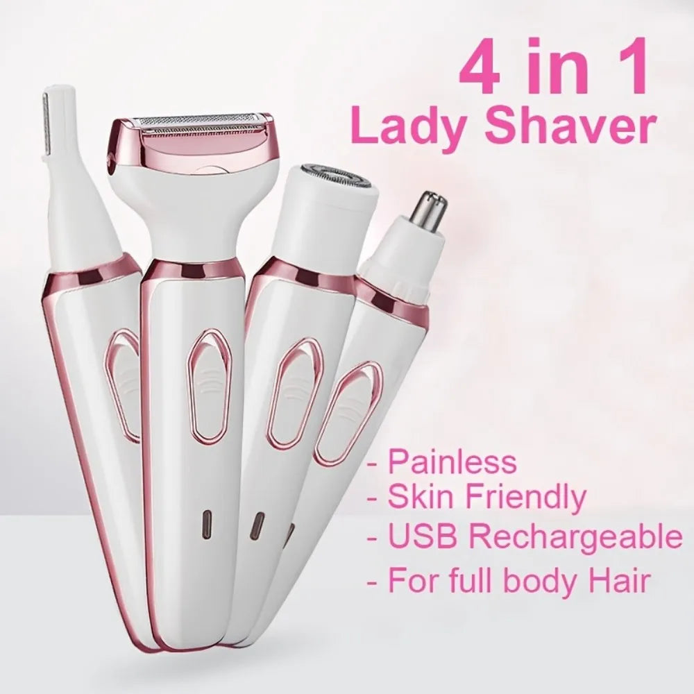 4-in-1 body and facial hair trimmer