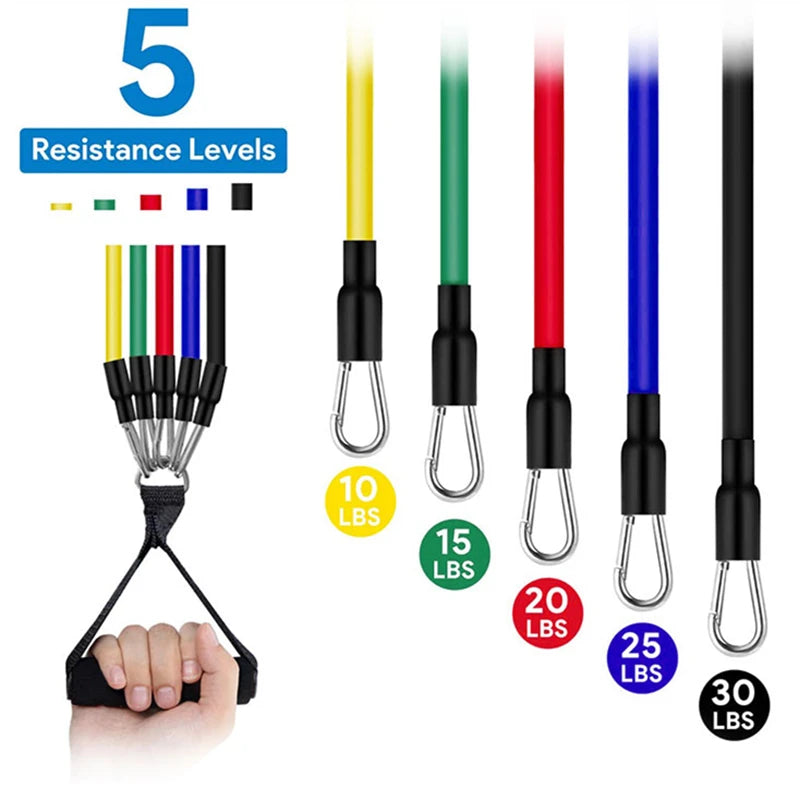Set of 11 pull resistance bands