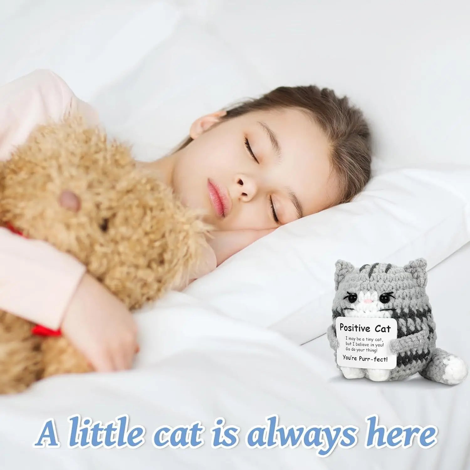 Crochet cat doll ornament