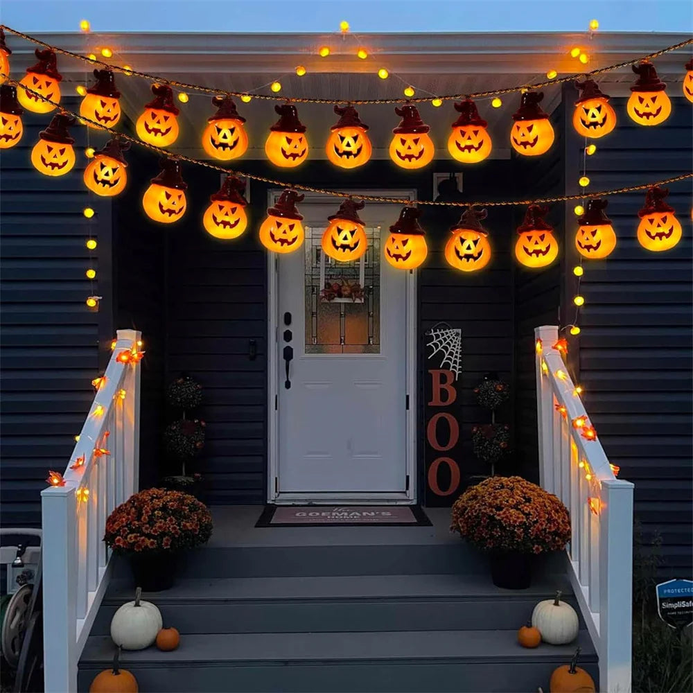Scary pumpkin lights for Halloween decoration