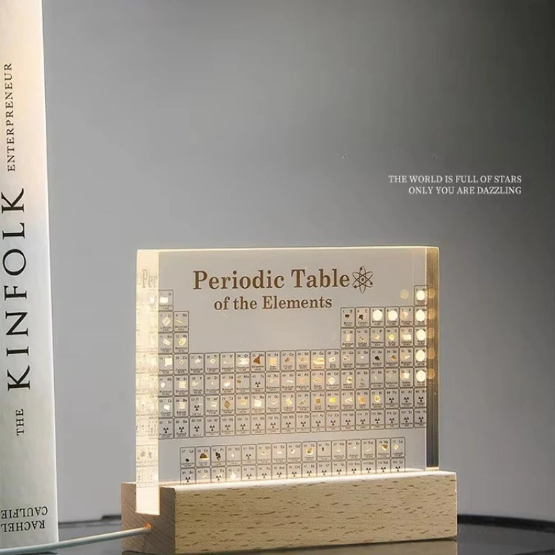 Chemical elements ornament with USB light stand