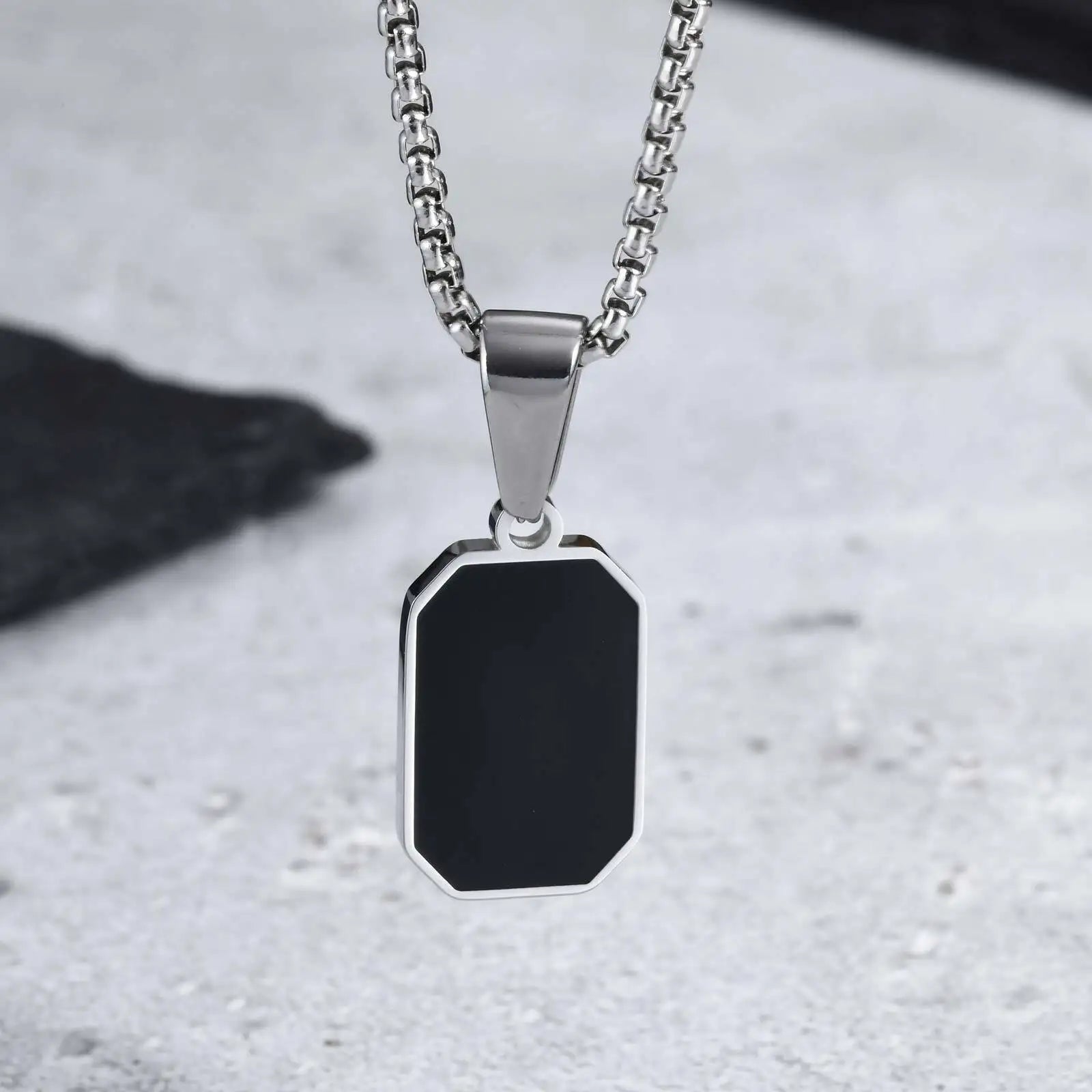 Casual Mens Geometric Square Necklaces