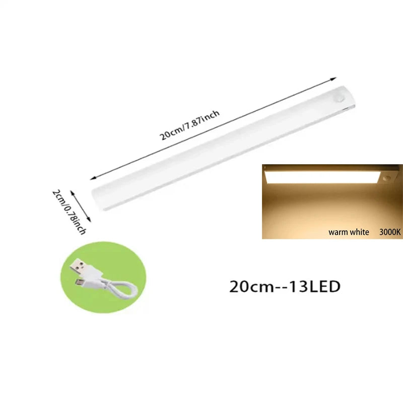 LED light with motion sensor for cabinets