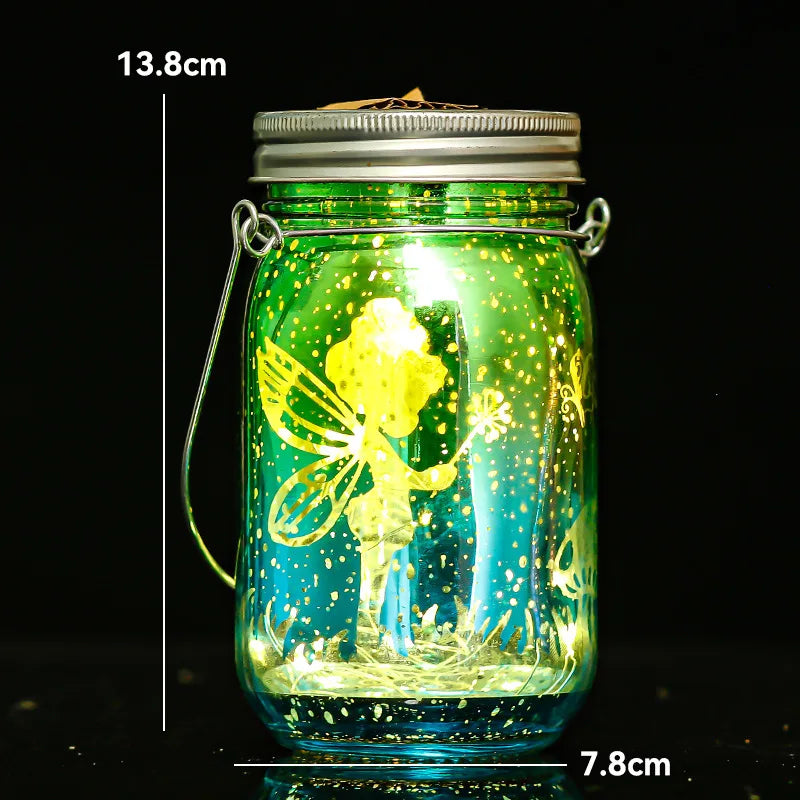 Solar hanging fairy light for glass jar