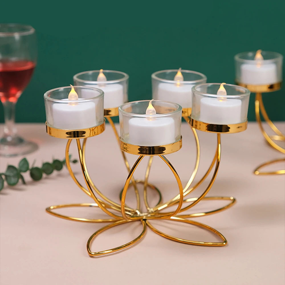 Retro metal candle holder