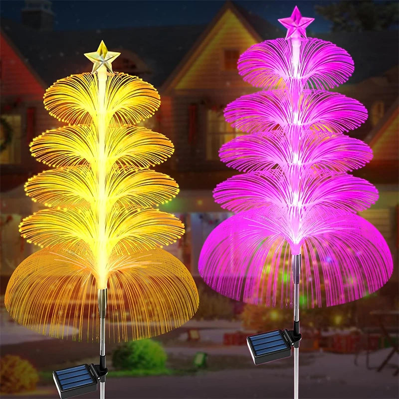 Colorful color-changing solar jellyfish garden light