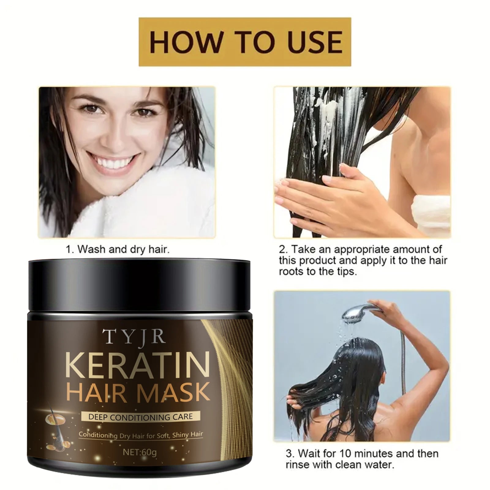 Professional Keratin Hair Mask for Deep Repair