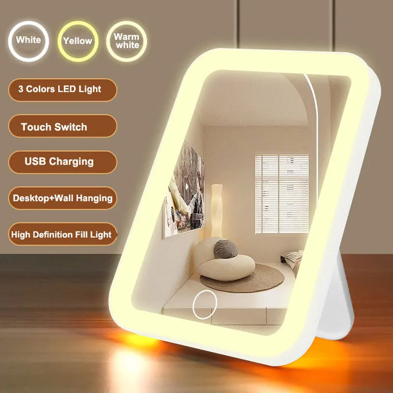 3 Color LED Makeup Mirror with Touch Screen