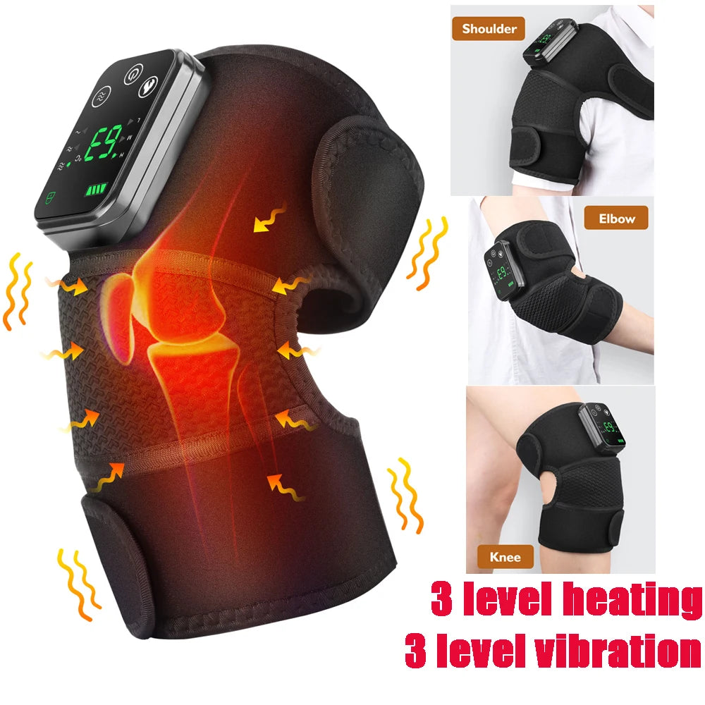 Electric heated shoulder massage support belt