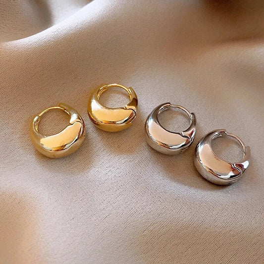 Oval hoop earrings