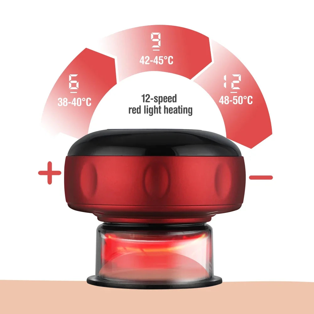 Smart vacuum cupping massage device