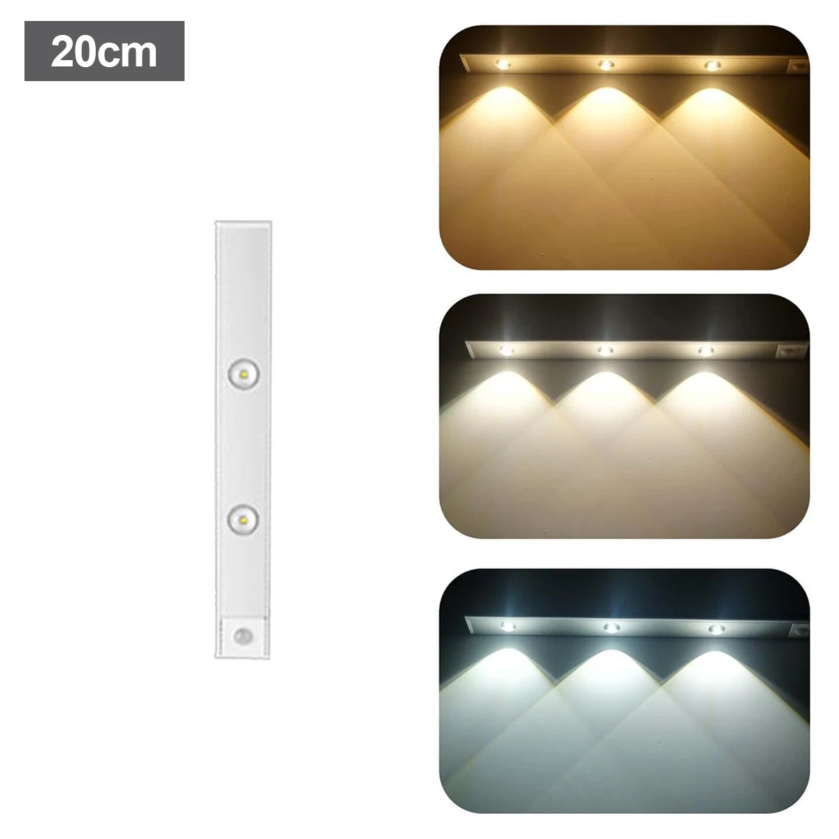 Ultra-thin LED light strip with motion sensor
