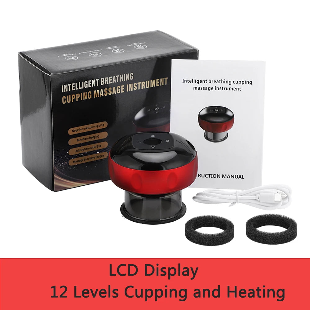 Smart vacuum cupping massage device