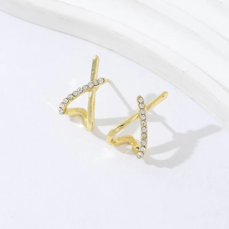 Fashion gold cross earrings for women