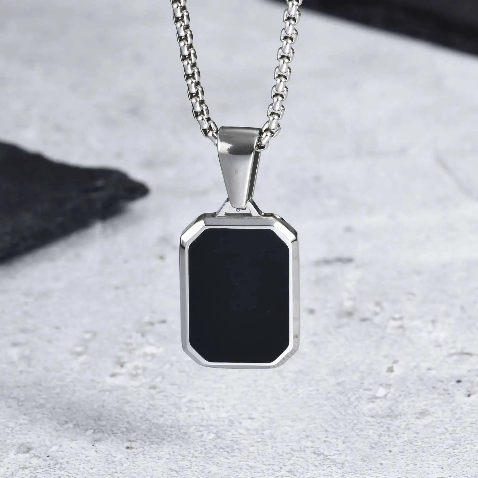 Casual Mens Geometric Square Necklaces