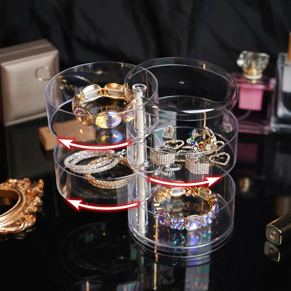 Rotating jewelry storage box