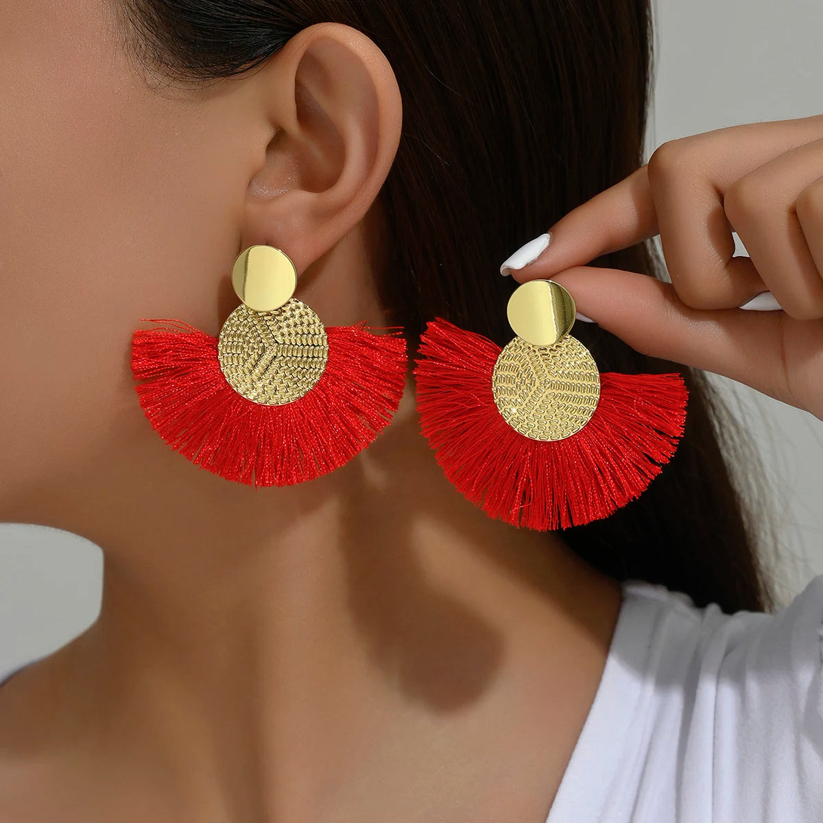 Fringed earrings