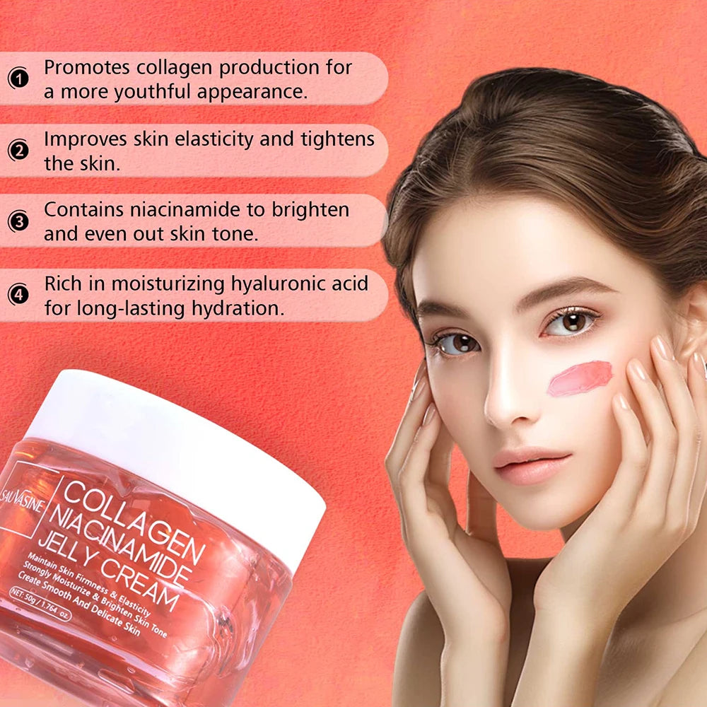 Collagen cream with niacinamide and hydrolyzed collagen