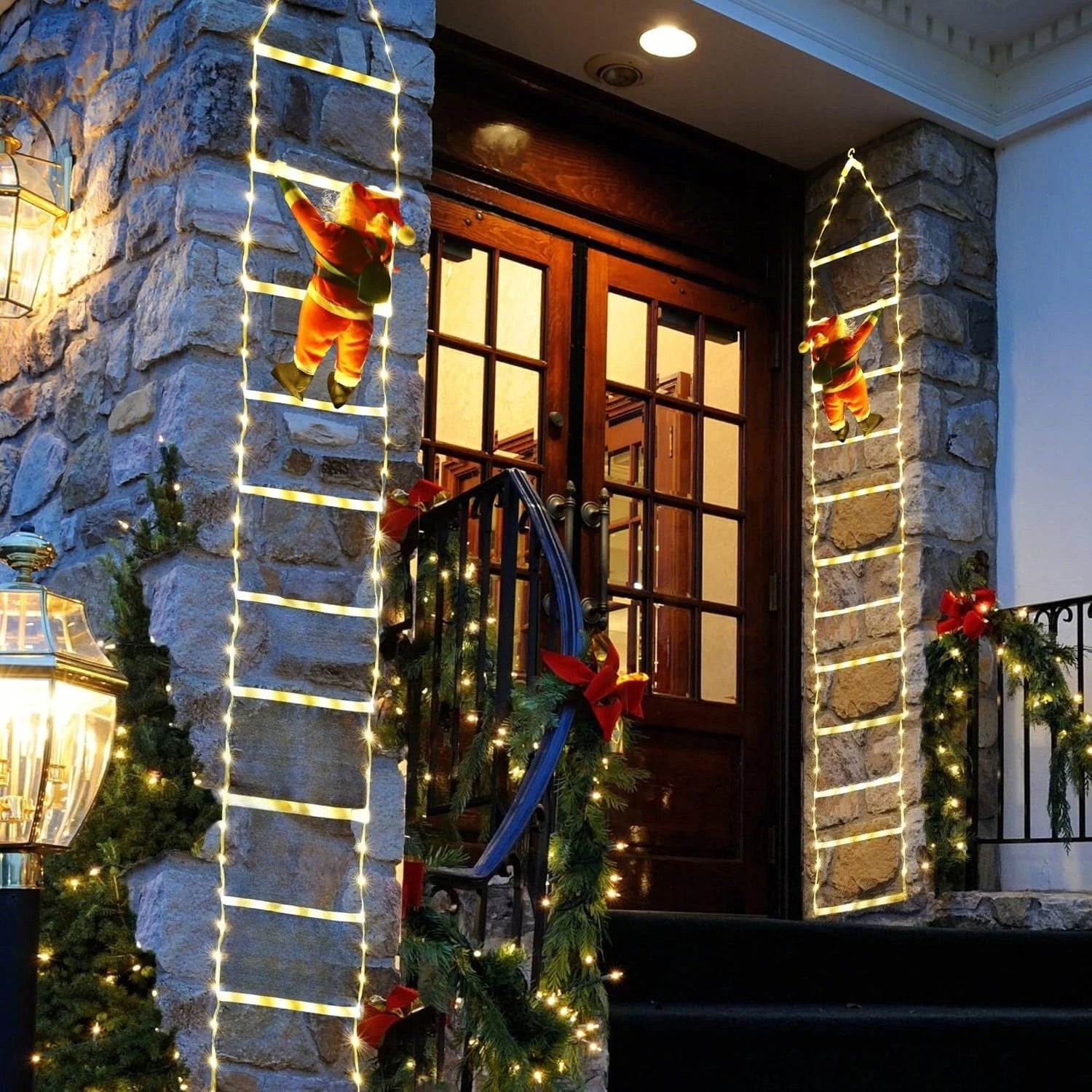 Climbing Santa LED Ladder