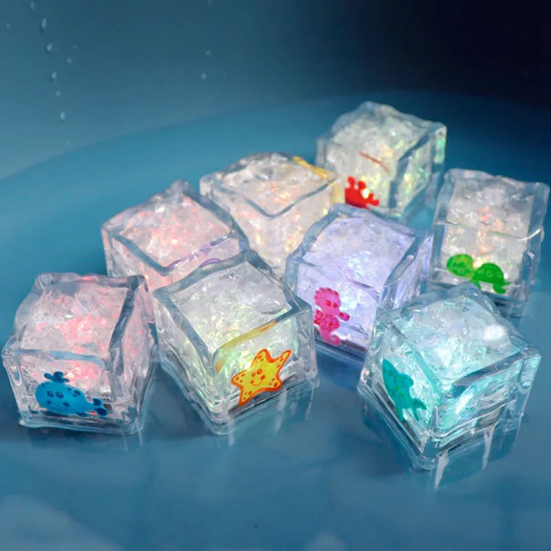 Bath toys with colorful LED lights