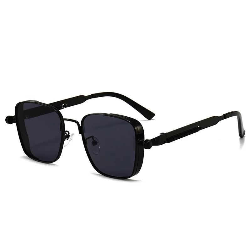 Men's square sunglasses with metal frames
