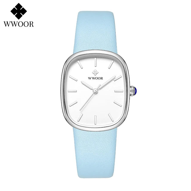 Women's watch with leather strap