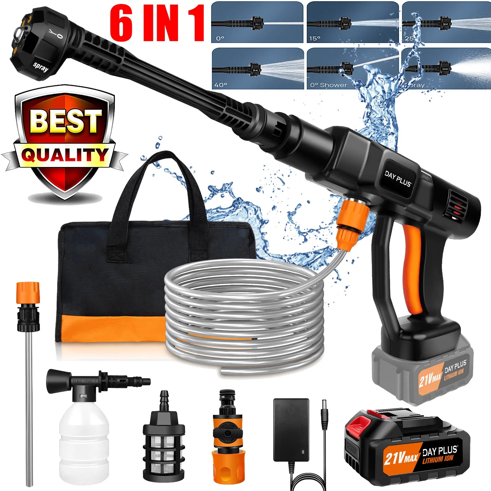 6 IN 1 Brushless Electric High Pressure Washer