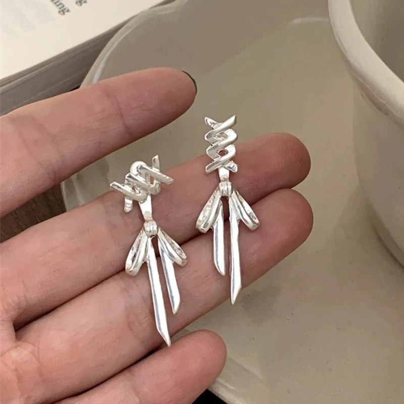 New Y2K aesthetic ribbon earrings