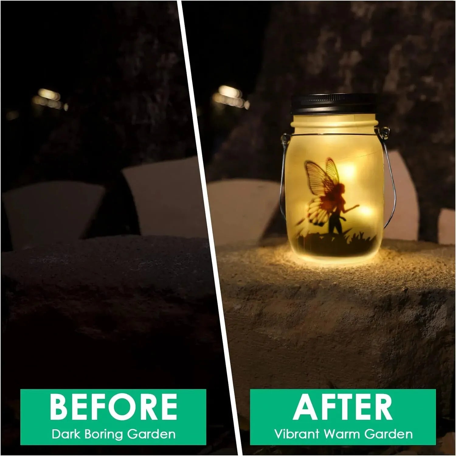Solar hanging fairy light for glass jar