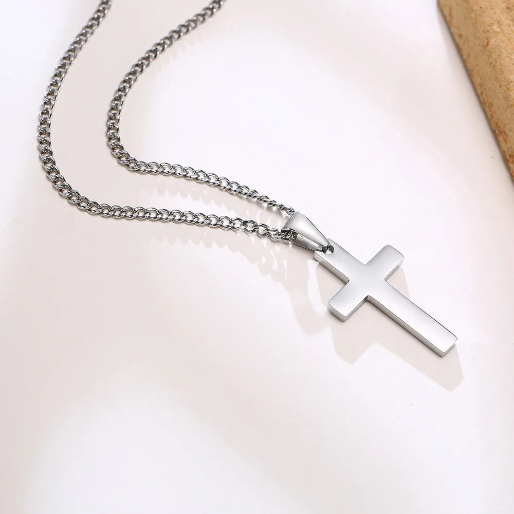 Casual cross pendant necklaces for men