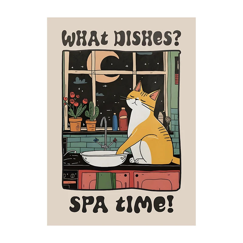 Retro Kitchen Canvas Poster