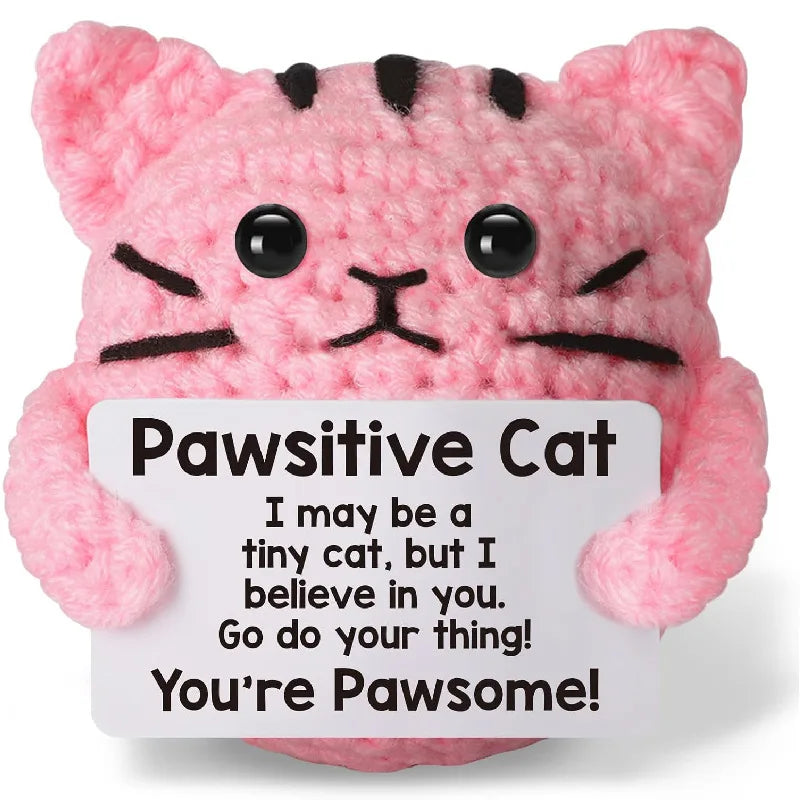 Crochet cat doll ornament