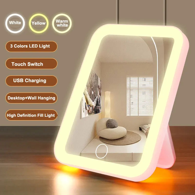 3 Color LED Makeup Mirror with Touch Screen