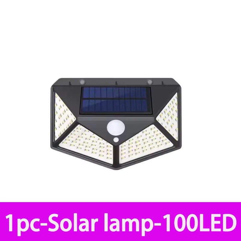 Solar motion security light for outdoor areas