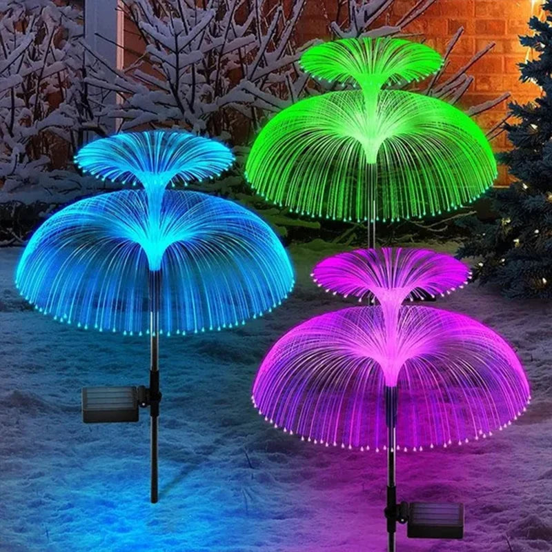 Colorful color-changing solar jellyfish garden light