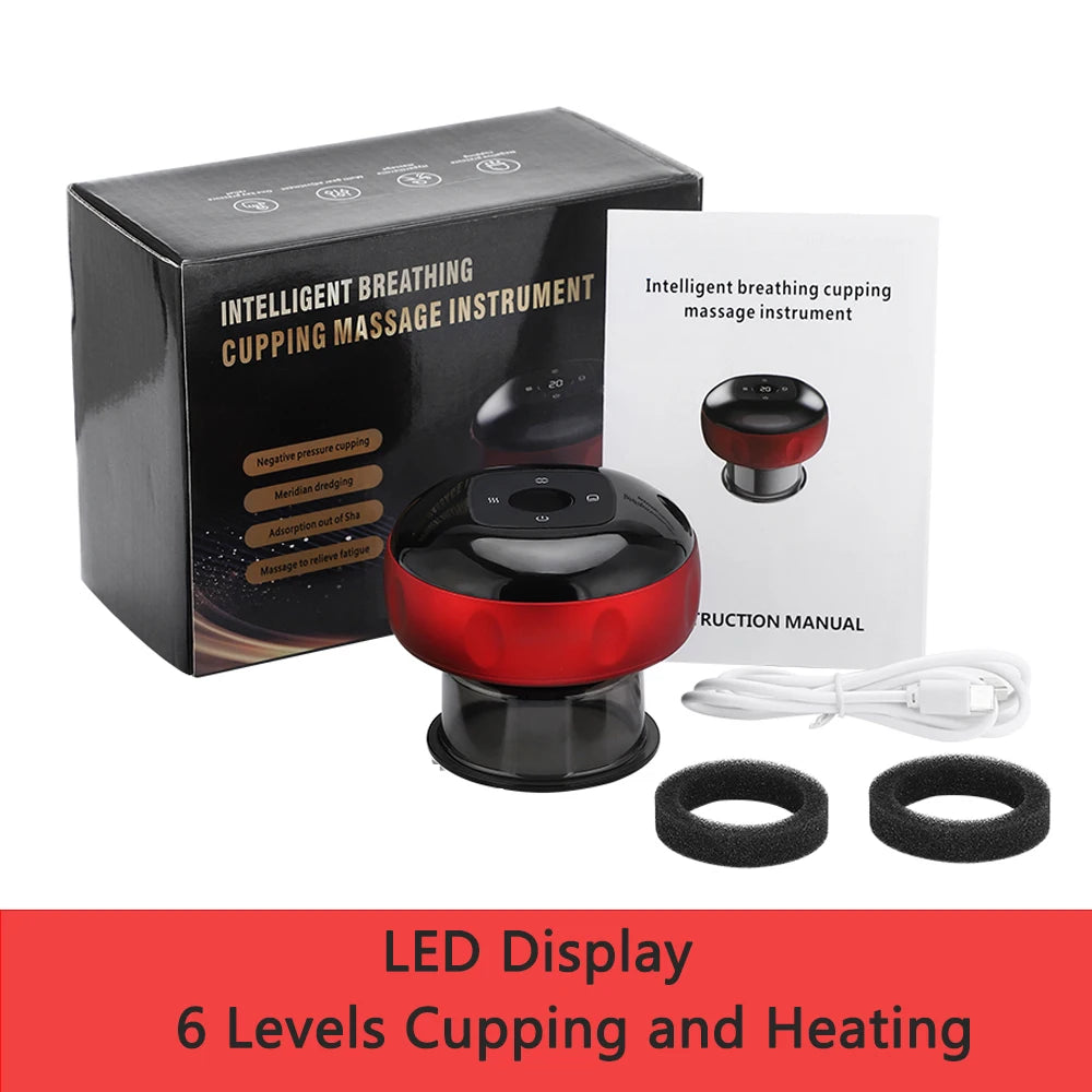 Smart vacuum cupping massage device