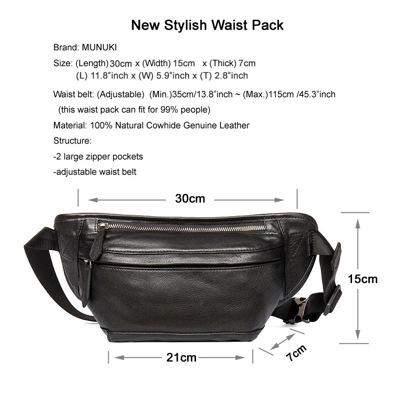 Leather waist bag