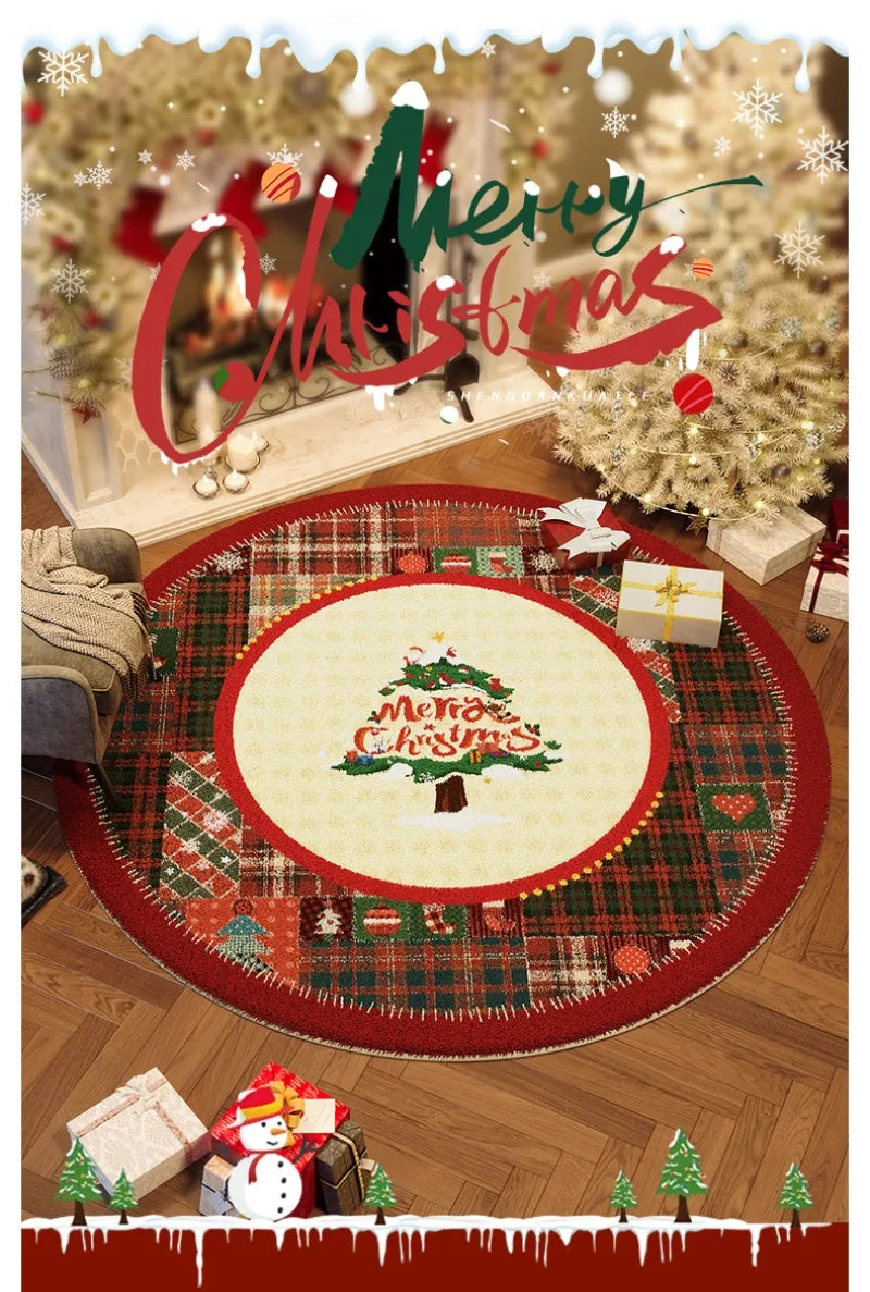 Christmas Wind Round Carpet Premium