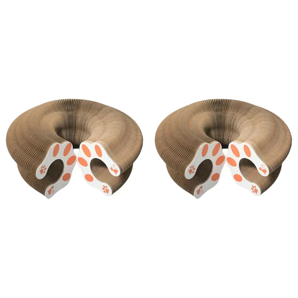 Interactive cat scratching post