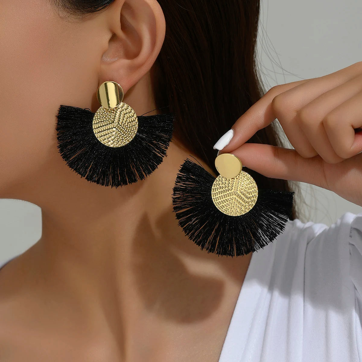 Fringed earrings
