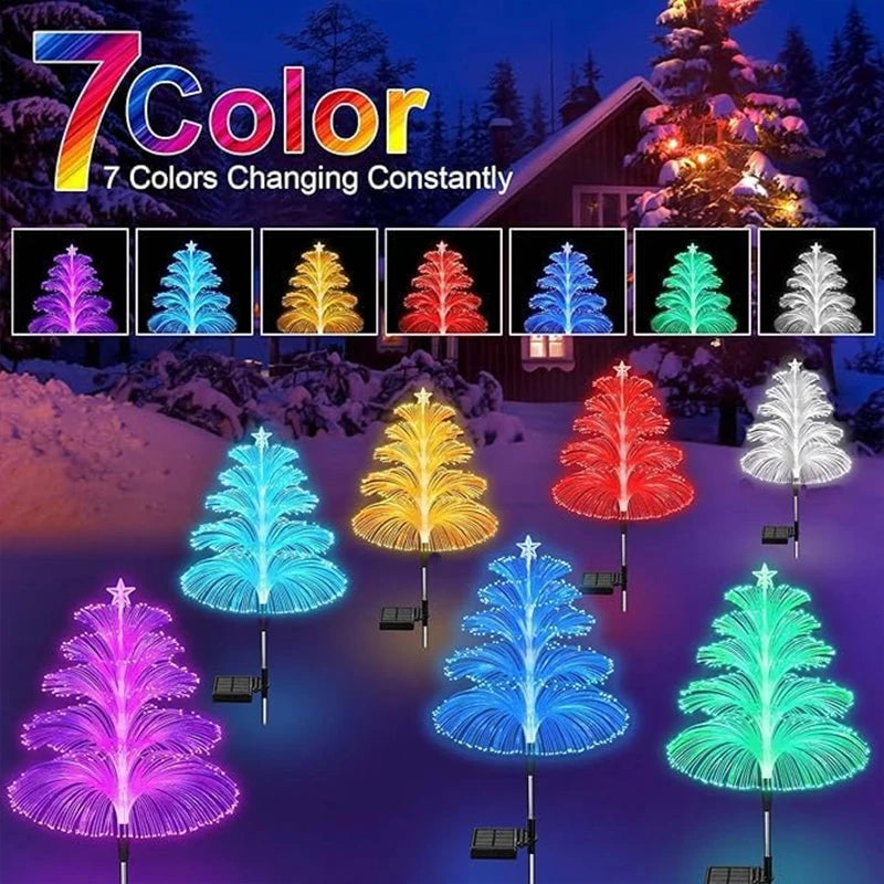 Colorful color-changing solar jellyfish garden light
