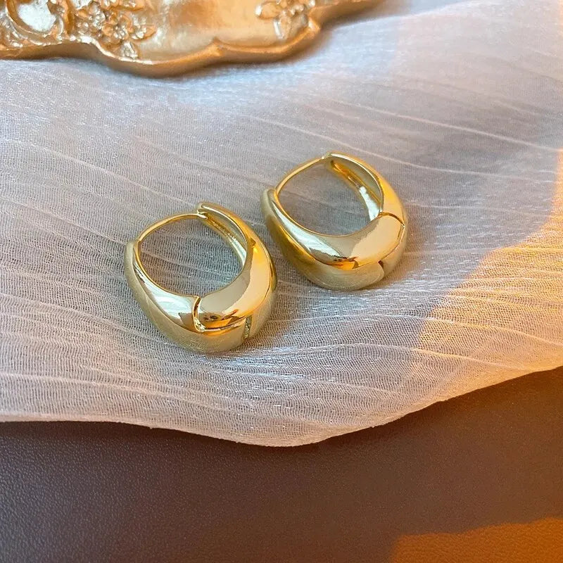 Oval hoop earrings