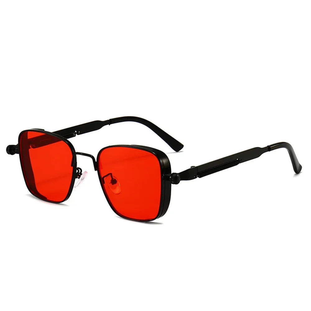 Men's square sunglasses with metal frames