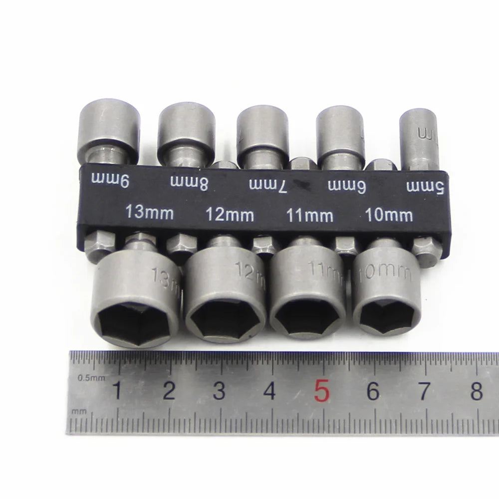 10 In 1 Rapid Ratchet Wrench 5-13mm Power Nut Driver Adapter