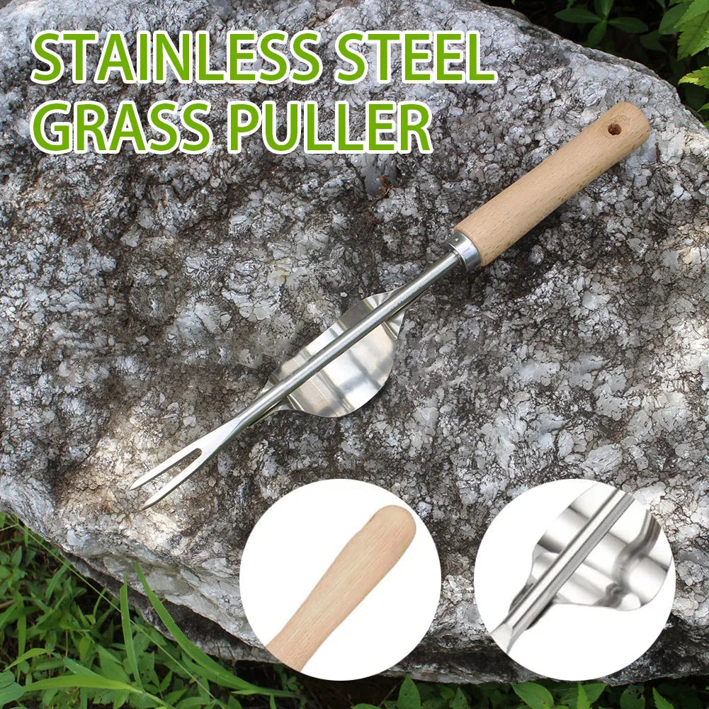 Manual Weed Remover With V-Shaped Fork Long Handle Garden