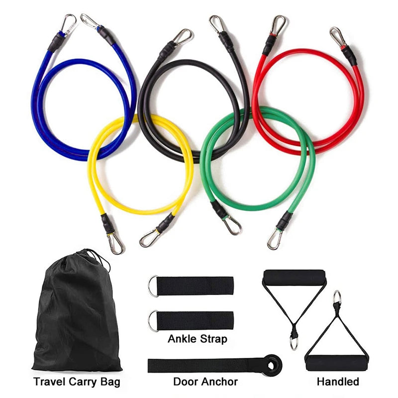 Set of 11 pull resistance bands