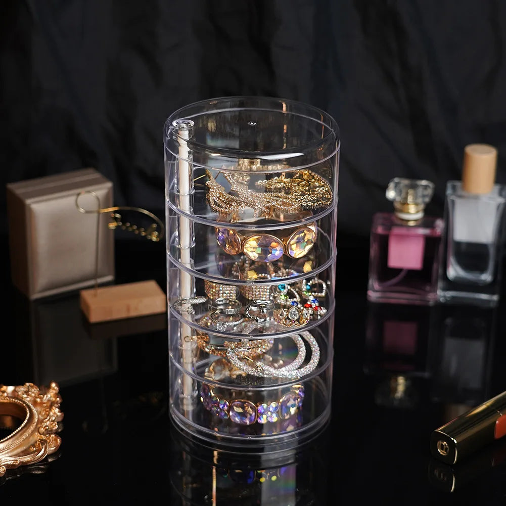 Rotating jewelry storage box