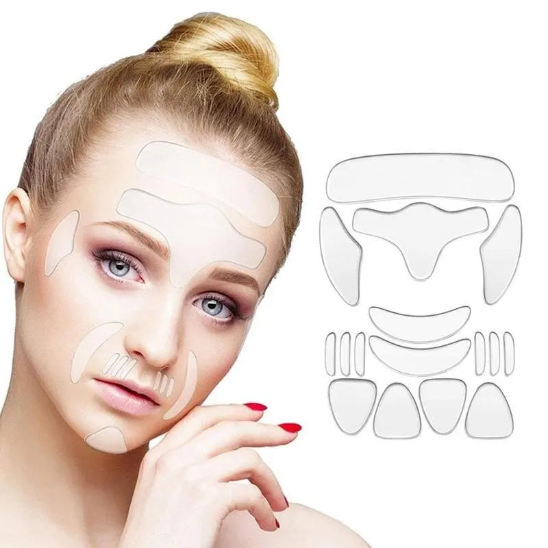 Reusable silicone anti-wrinkle patch