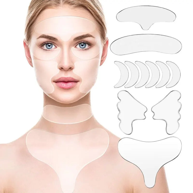 Reusable silicone anti-wrinkle patch